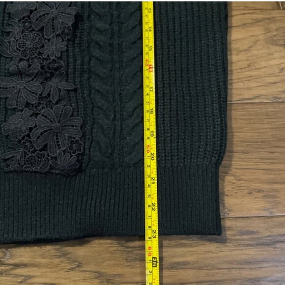 RW&CO turtleneck sweater balloon sleeves black size XS - Picture 8 of 9